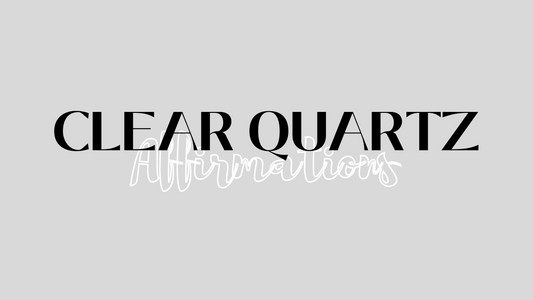 image of a blog post about clear quartz affirmations by dumi's crystals