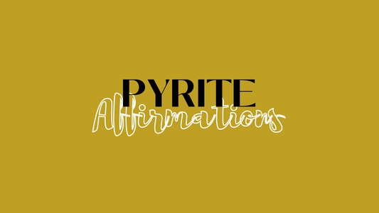 image of a blog post about Pyrite affirmations by dumi's crystals