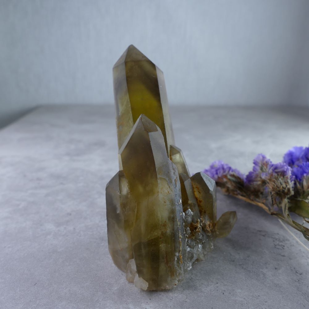 Smoky Quartz Sanctuary - Dumi's Crystals (91g). Rich, smoky hues & natural formations. Inviting size & calming energy. Ideal for crystal healing.