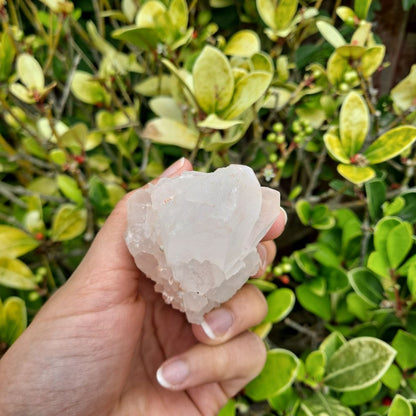 Spark Transformation: Dumi's Crystals Pineapple Quartz Cluster (Atlantean Lovestar). Promotes spiritual growth & abundance. Each unique piece (1.6" x 1.8" x 4").