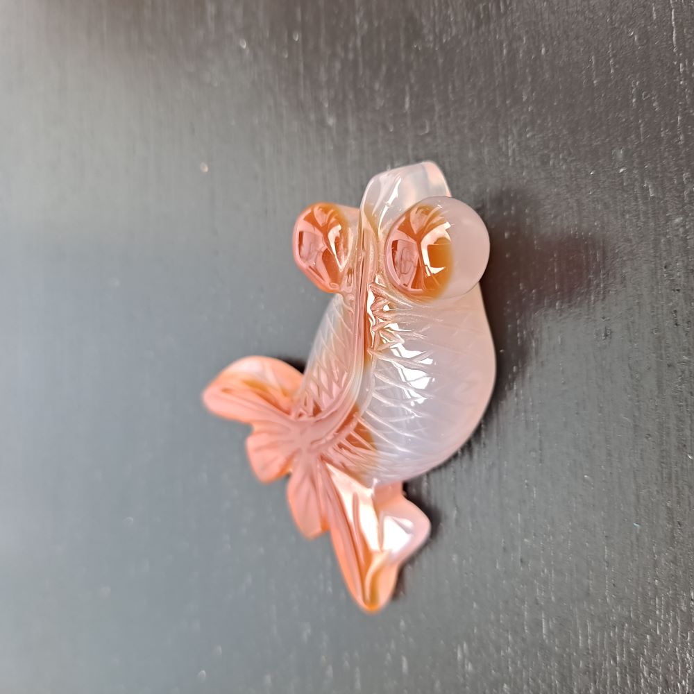 A School of Serenity: Dumi's Crystals Agate Goldfish Carvings, each radiating peace, balance, and positive energy.
