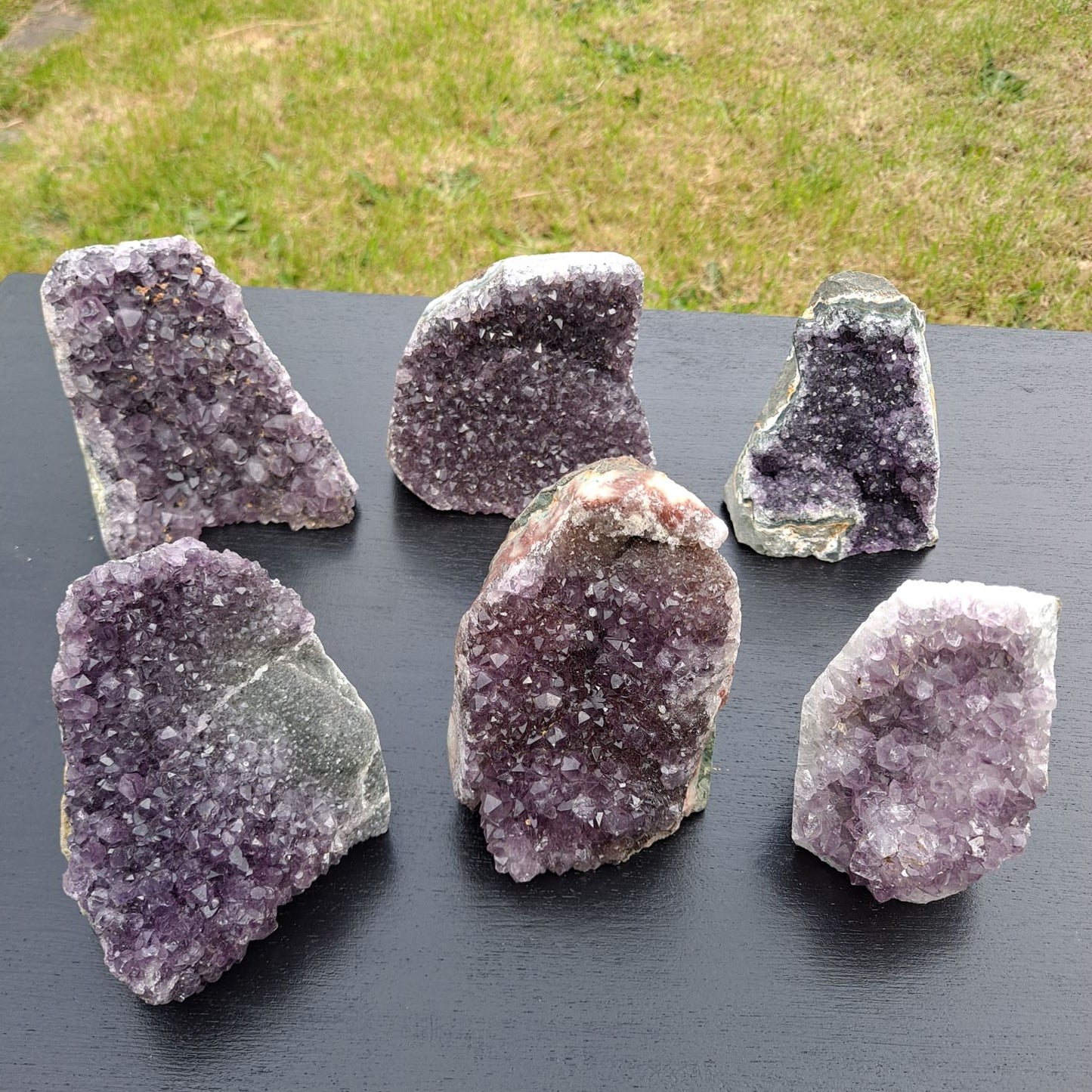 purple Brazilian amethyst cluster\geode healing crystals dumiscrystals