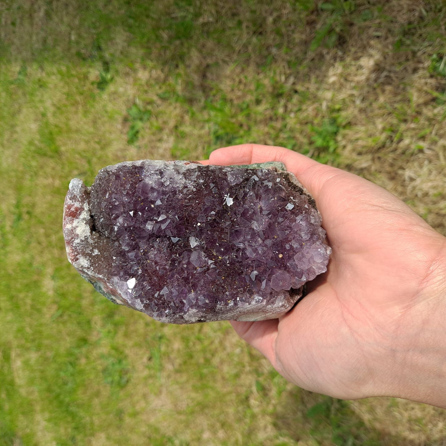 purple Brazilian amethyst cluster\geode healing crystals dumiscrystals