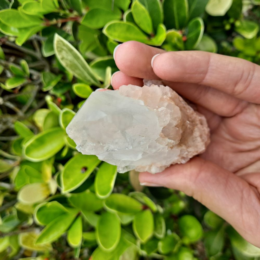 Spark Transformation (Atlantean Lovestar): Dumi's Crystals Pineapple Quartz Cluster (3.8cm x 4.6cm x 10cm). Each unique piece fosters spiritual growth.
