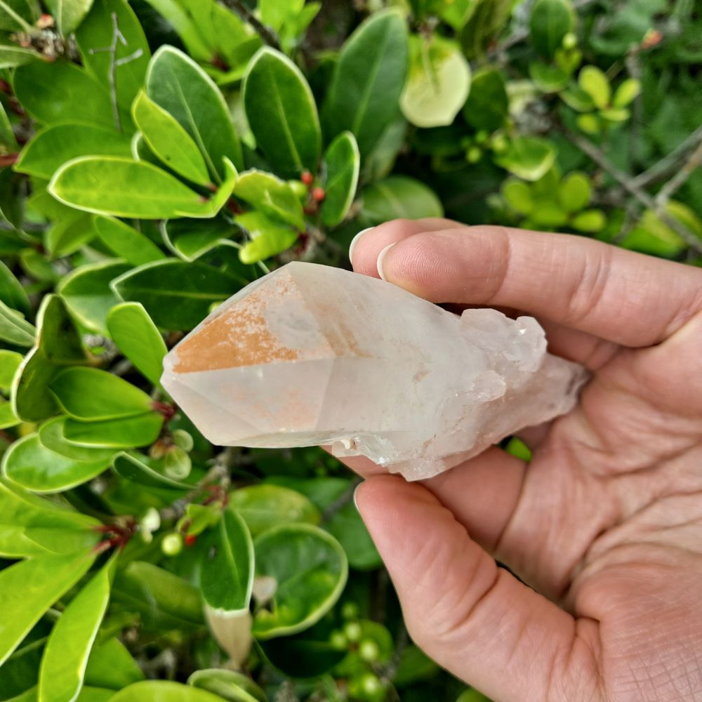 Spark Transformation (Atlantean Lovestar): Dumi's Crystals Mini Pineapple Quartz Cluster (3cm x 3.8cm x 10cm). Each unique piece fosters spiritual growth.