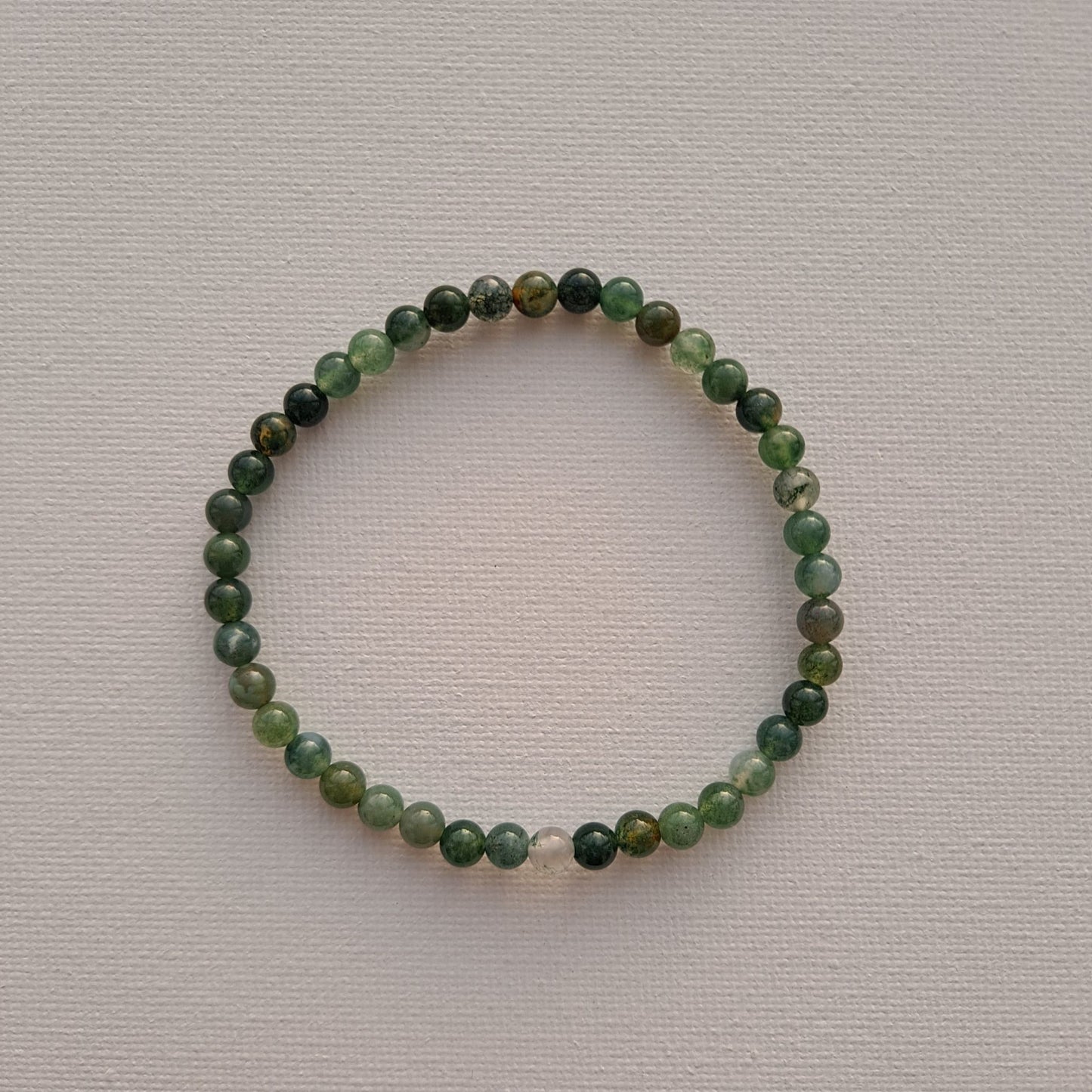 moss agate handmade bead bracelet dumiscrystals