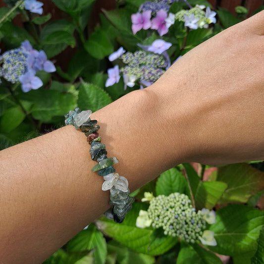 indian jasper handmade chips bracelet dumiscrystals