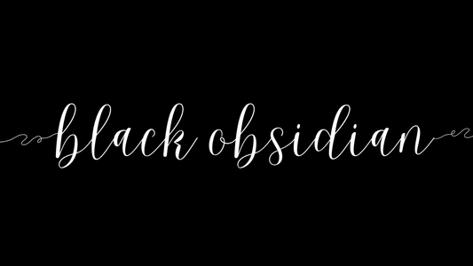 the world black obsidian in white on a black background
