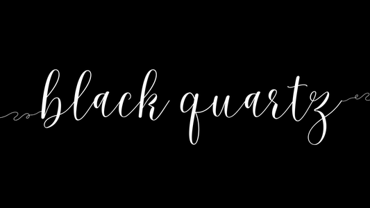 image blog post banner about black quartz by dumi's crystals 
