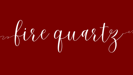 the world fire quartz on a red background