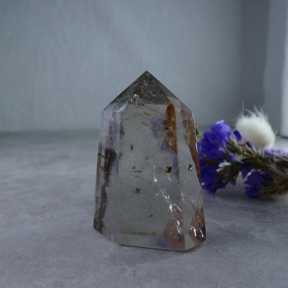 Lush Green Garden Quartz Tower (5.2cm) - Connect with nature through this captivating crystal. Perfect for meditation and energy work.