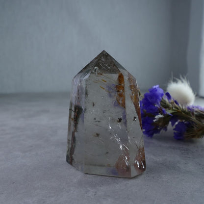 Lush Green Garden Quartz Tower (5.2cm) - Connect with nature through this captivating crystal. Perfect for meditation and energy work.