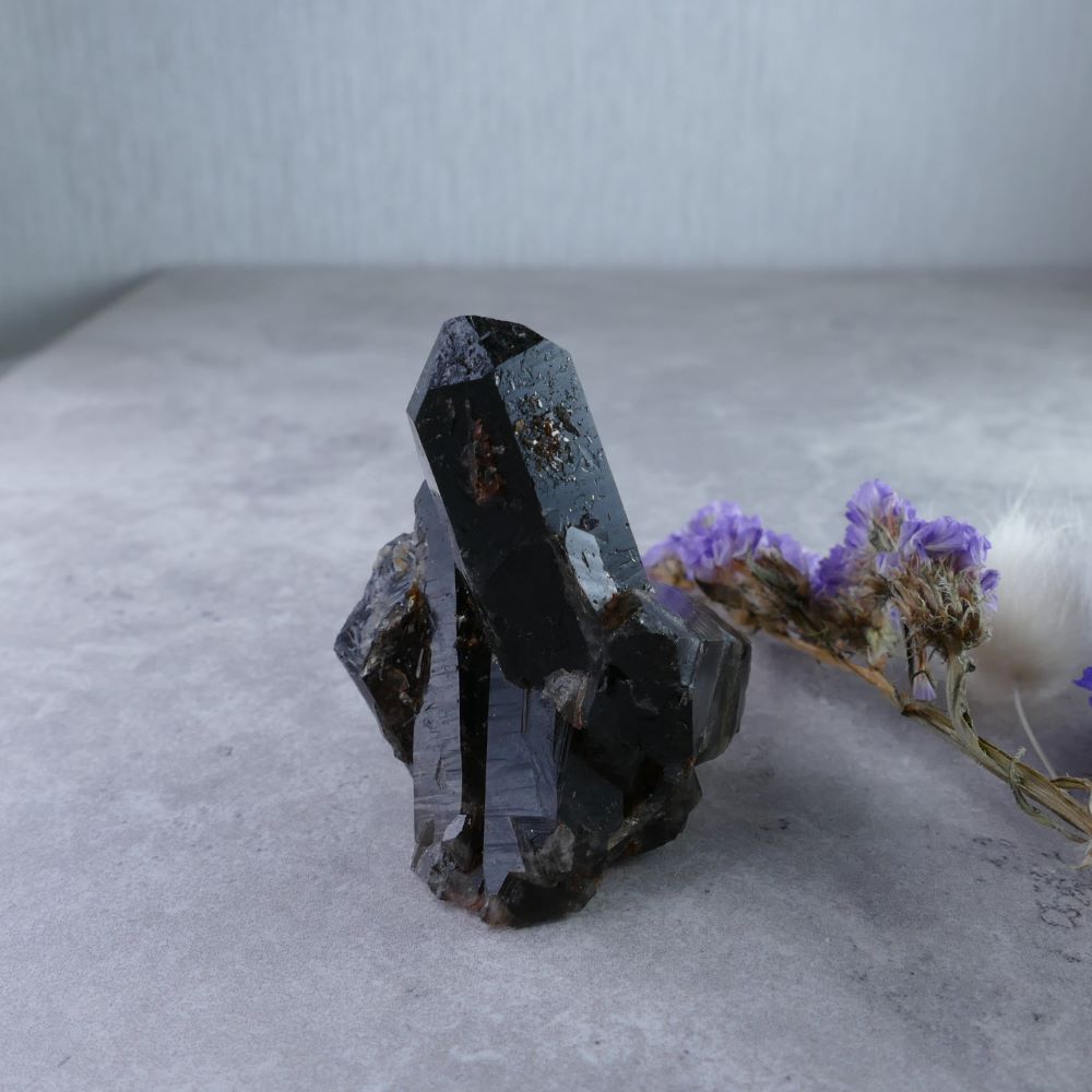 Crystal Enthusiast's Dream! Dumi's Crystals Black Quartz (53g). Unique & powerful specimen (5.4cm x 4cm x 3.7cm) with captivating beauty.