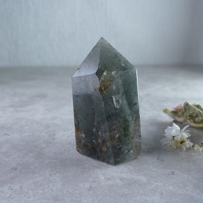 Lodolite on the Go! Dumi's Crystals Garden Quartz (4.9cm). Charming size (2.7cm x 2.7cm) packs a punch (59g). Ideal for travel and crystal healing.