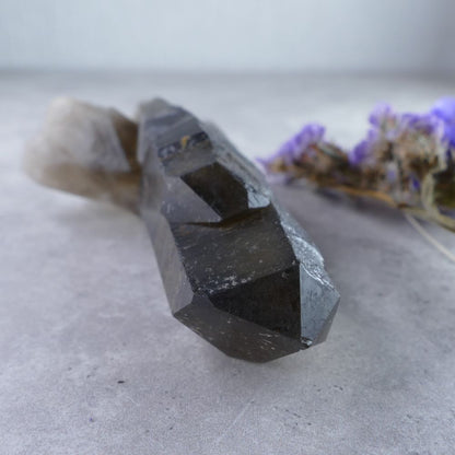 Crystal Enthusiast Must-Have! Dumi's Crystals (83g). Irradiated Smoky Quartz Cluster (2.7cm x 9.5cm x 2cm) - amplified energy in a unique form.