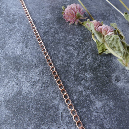 Handcrafted Red Garnet Bracelet with Rose Gold Wire Wrapping | DUMI'S CRYSTALS