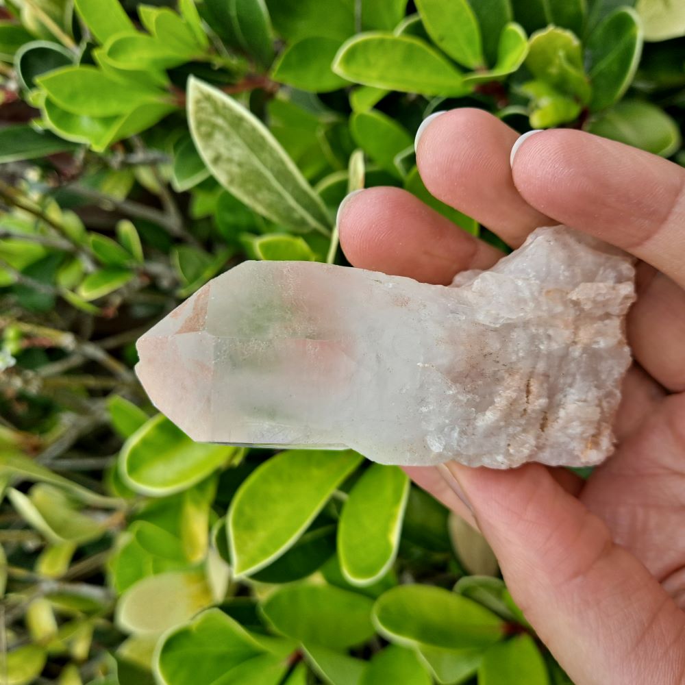 Spark Transformation (Atlantean Lovestar): Dumi's Crystals Dainty Pineapple Quartz Cluster (3cm x 3.8cm x 7.6cm). Each unique piece fosters spiritual growth.