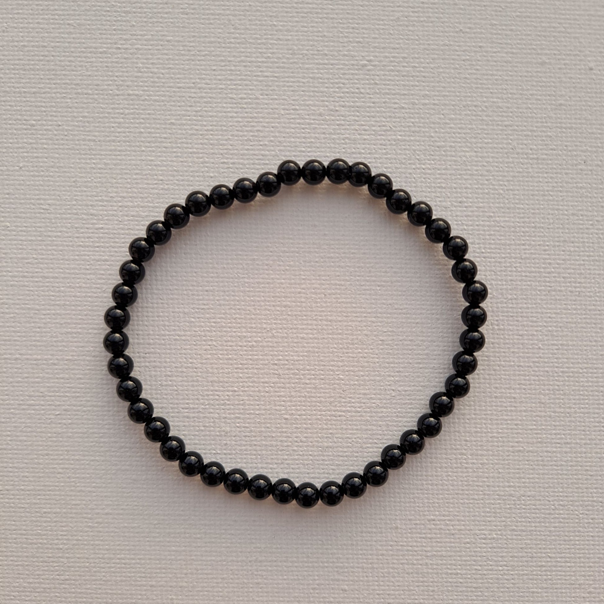 black onyx handmade bead bracelet dumiscrystals