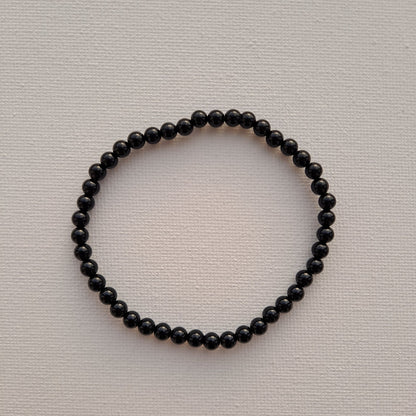 black onyx handmade bead bracelet dumiscrystals